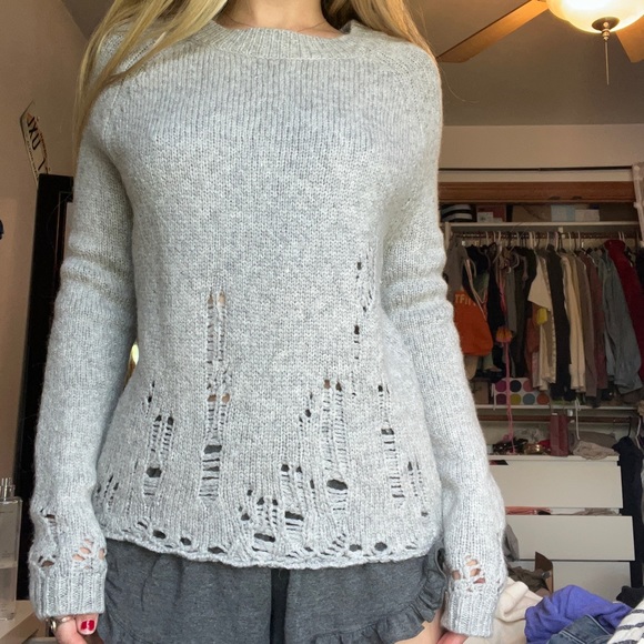 BCBGmaxazria distressed sweater - Picture 2 of 3